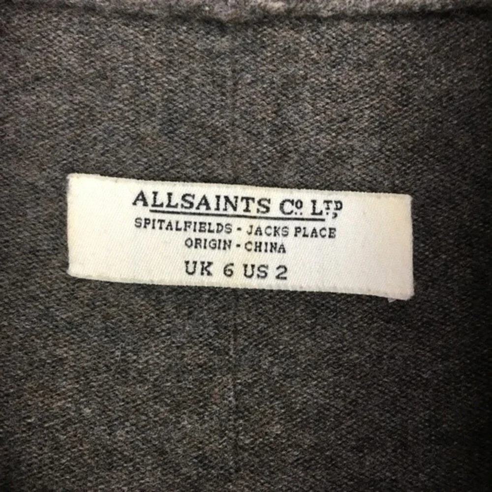 ALLSAINTS SPITALFIELDS Chunky Knit Button Down Norwegian Inspired Cardigan Sz.S